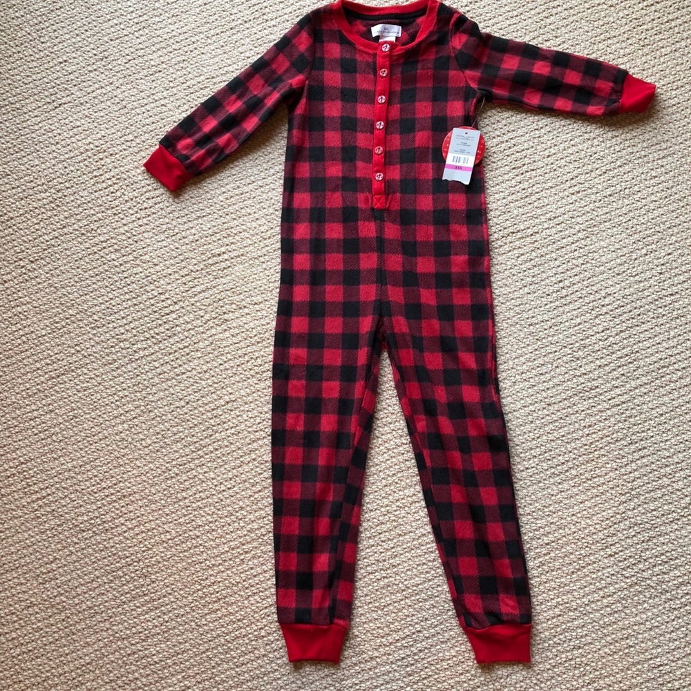 Kids Karen Neuburger checked fleece pajamas. Xxs